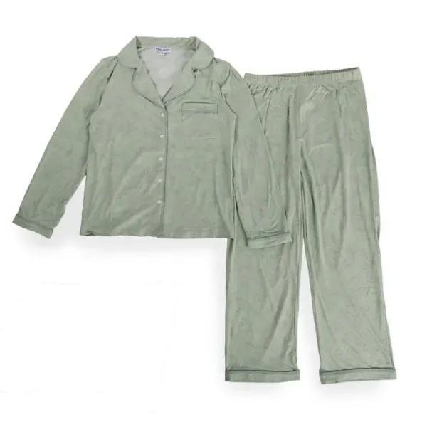 Kirklands Green Floral Long Sleeve Pajamas Large 87478832 Kirklands Green Floral Long Sleeve Pajamas Large 87478832 - Image 1